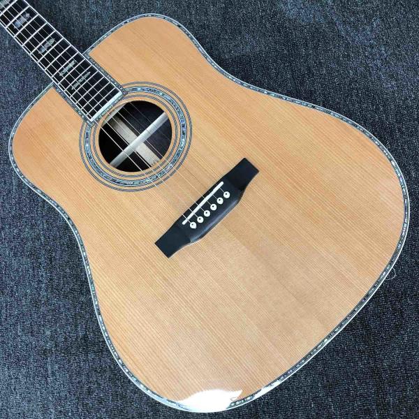 Custom AAAA All Solid Cedar Wood Dreadnought 41 Professional Customized Acoustic Guitar with Tuner Made in Taiwan