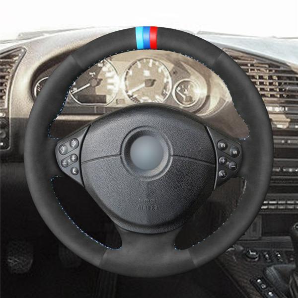 Customized M Tri Color Steering Wheel Cover for BMW 5 Series E39 M3 Z3 E36/8 1999-2002