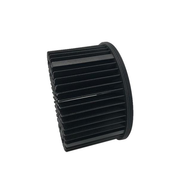 LED Round Extruded Aluminum Heatsink , Round Heat Sink Extrusion Machined Metal Parts