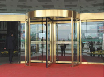 3/4 Wings Automatic Revolving Doors with Aluminium Alloy Framed Revolving Exterior Commercial Glass Door
