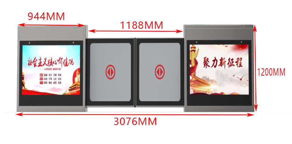 Surface Mounted Passenger Sliding Door Automatic For Subway Bay Gate