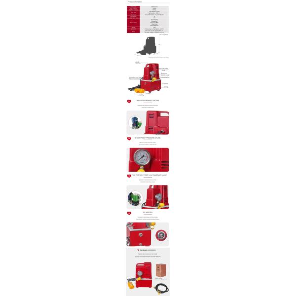 Поддержка переносных электрических гидравлических насосов для технического обслуживания тяжелых машин