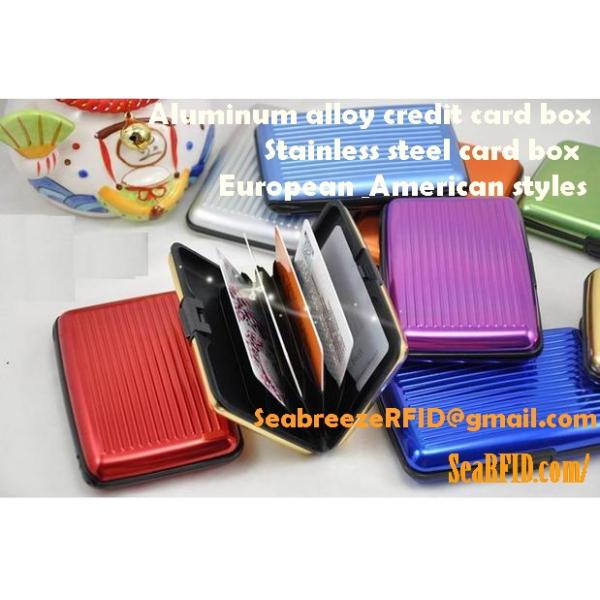 Aluminum alloy credit card box, Stainless steel card box, European & American styles