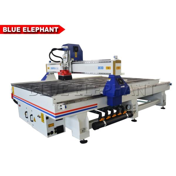 Italy HSD air cooling spindle , Taiwan DELTA inverter ELE 2030 pvc board cnc router with vacuum table on sale