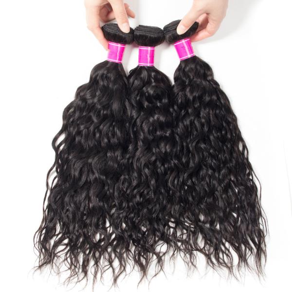 Black Color Cambodian Virgin Hair / Natural Wave Hair Extensions No Shedding