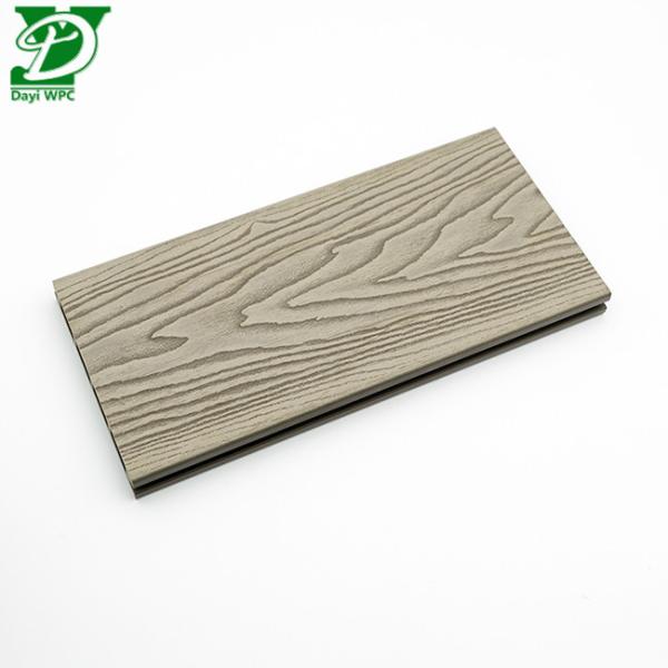 Outdoor Hollow WPC Decking Deep Embossed Waterproof Performance