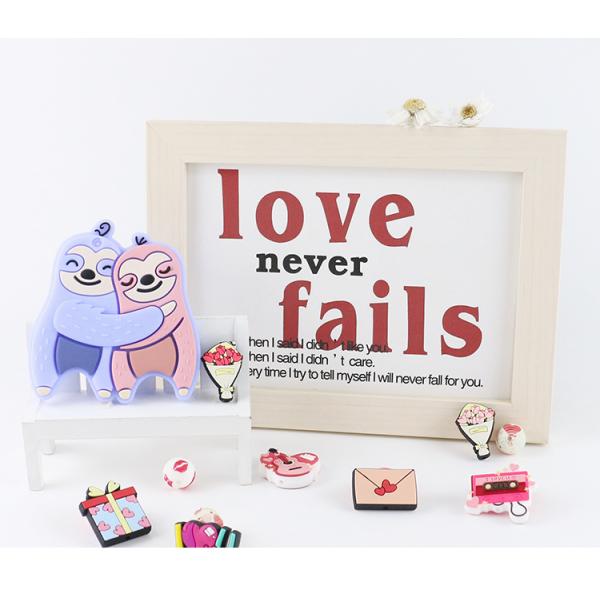 Розовый шарик прорезывания зубов силикона ювелирных изделий не токсический для подарка младенца DIY