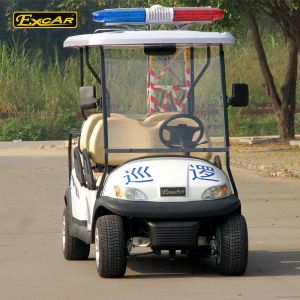 CE Approved White Electric Security Car – 6-Seater Electric Patrol Vehicle