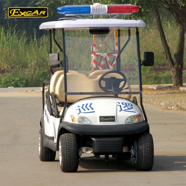 CE Approved White Electric Security Car – 6-Seater Electric Patrol Vehicle