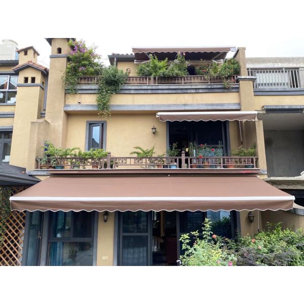 Customized Outdoor Sun Shade Aluminum Awning Half Cassette Canopy Retractable Arm Awning