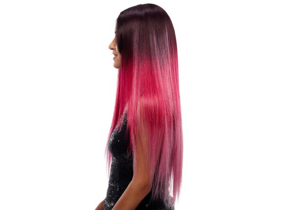 Perucas coloridas europeu da parte dianteira do laço do cabelo humano 31 polegadas com fibra resistente ao calor