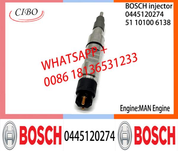 Asamblea original 0445120274 de inyector de combustible diesel de BOSCH 0445120274 51101006138 para el motor del HOMBRE