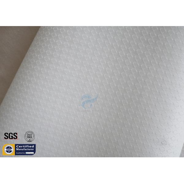 White Silicone Coated Fiberglass Fabric 0.25mm 300gsm BBQ Fireproof Apron Cloth