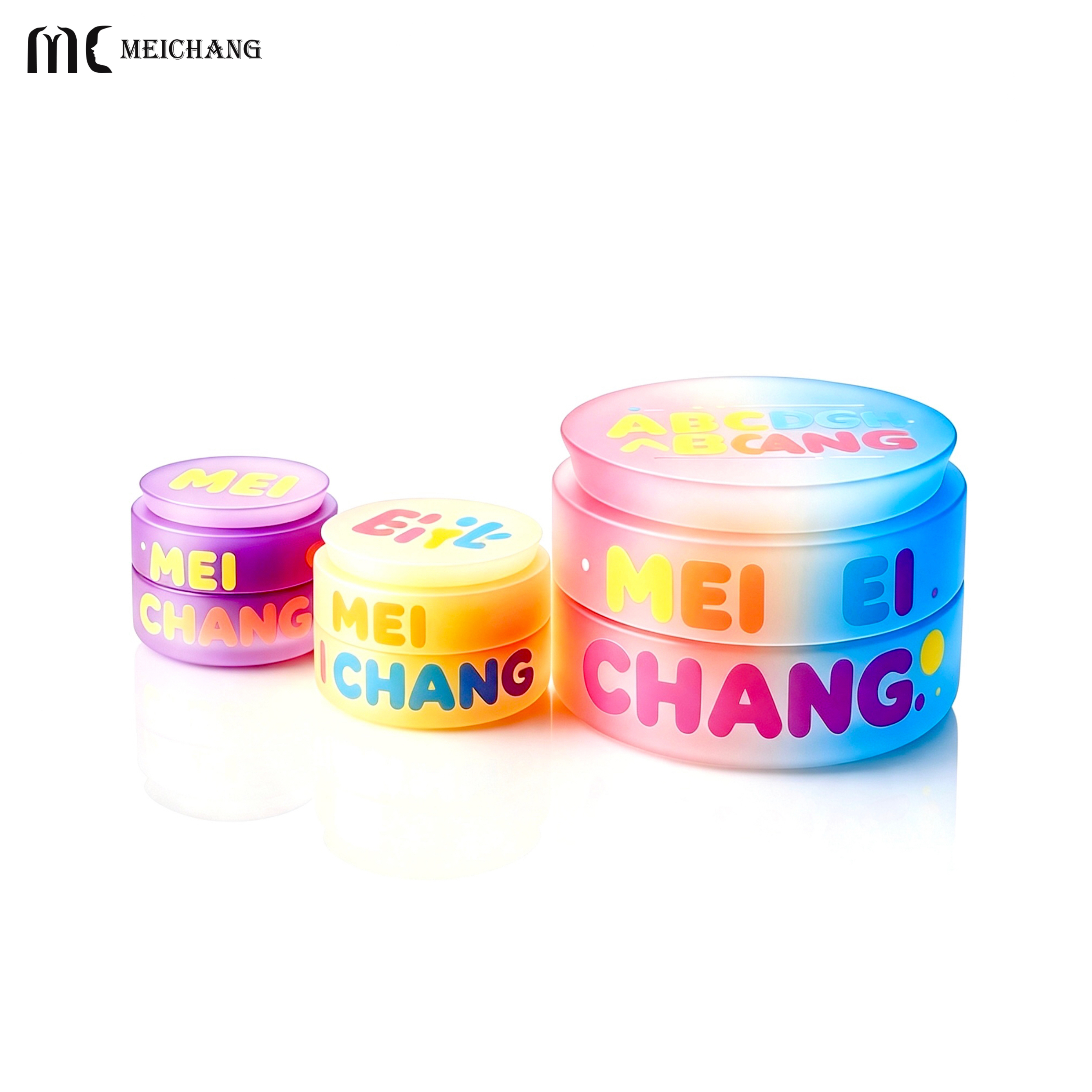 30g/50g/30ml/50ml/90ml/110ml Premium Glass Skincare Packaging Set with Creative Caps Multi-Size Glass Bottles & Cream Jars(MC-326)