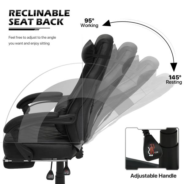 ALINUNU Racing Style PU Gaming Chair Ergonomic Computer Chair with MODERN Design