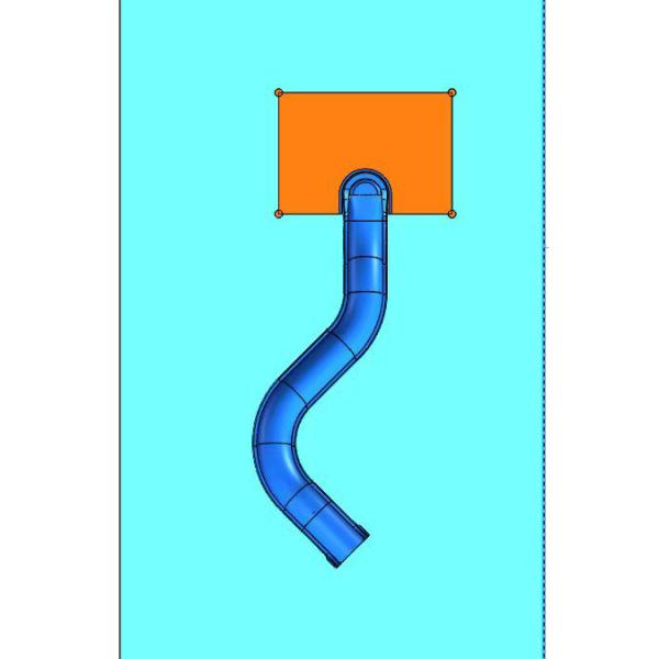 Child Friendly Spiral Big Curve Water Slide Sturdy Structure 1 Year Warranty