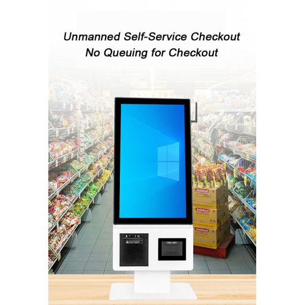 21.5 Inch Customer Service Touchscreen Food service Restaurant Self Service Ordering Kiosk