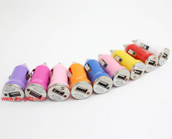 Promotion Bullet Mini USB Car Charger Universal Adapter for iphone 5S 6 6S Plus Samsung