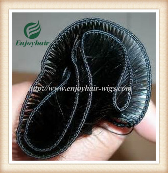 Hand tied weaviing Malaysian virgin remy hair,straight hair extension no shed no tangle