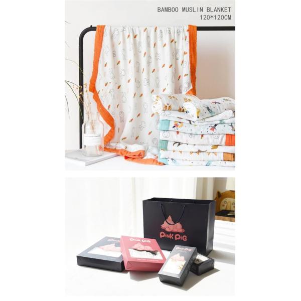 6 Layers Anti Bacterial Muslin Baby Blankets Super Absorbent For Summer