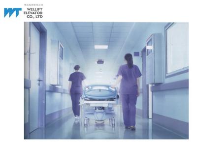 IC Card Control Patient Bed Lift , Machine Room Type Hospital Lifts For Patients
