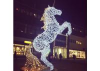 Escultura del caballo del alambre increíblemente de acero, escultura de acero del caballo