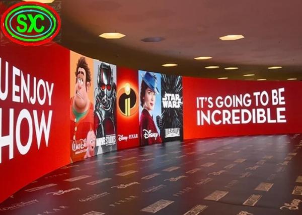 Painel de ecrã LED flexível e durável Parede de vídeo de publicidade SMD2525 1R1G1B Painel de sinalização