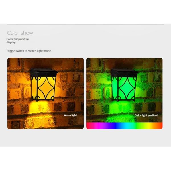 1.2V Input Voltage LED Motion Sensor Lamp for Outdoor Garden Waterproof Solar Wall Lamp
