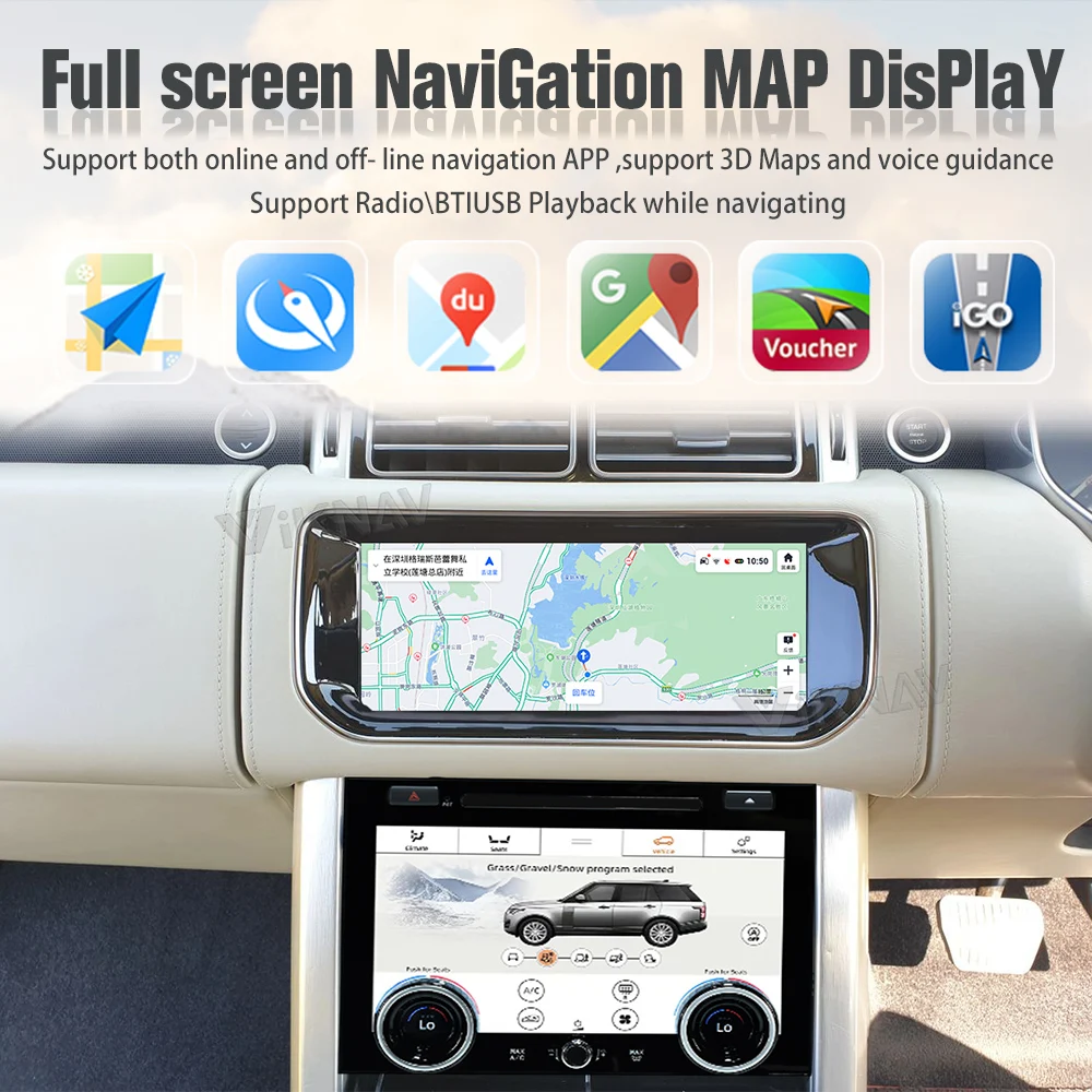 Android Auto 10,25 дюймовое автомобильное радио для Range Rover Vogue L405 Carplay HD LCD сенсорный экран Мультимедийный видеоплеер GPS