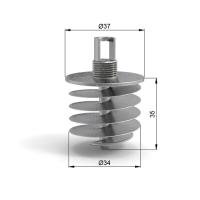 Suspension avec raccord de câble réglable et raccord d'absorbeur