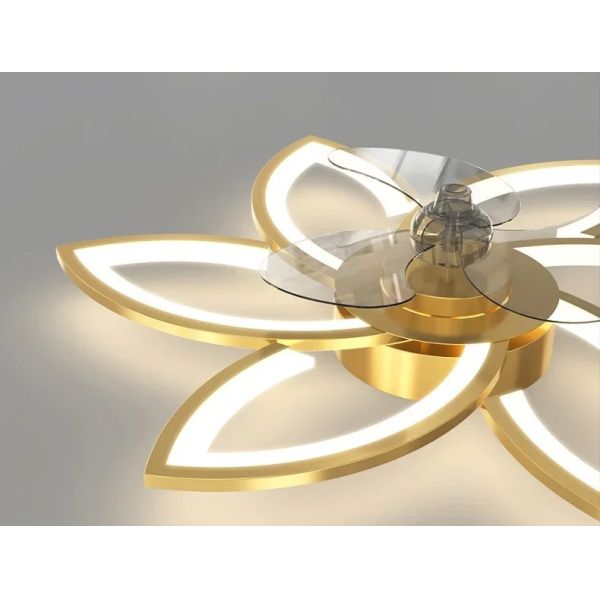 Remote Control Living Dining Table Room Bedrooms Fan Lighting Fixtures Petals led Ceiling fan light(WH-CLL-57)