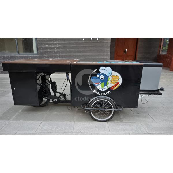 Street Food Delivery Bike with Display Freezer and Customized Snack Truck