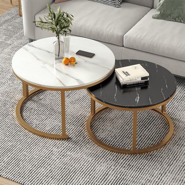 Center Coffee Table Sofa Side Modern Rack Bedside Tables Set of Two Combination for Salon Luxury in Living Room Furniture
