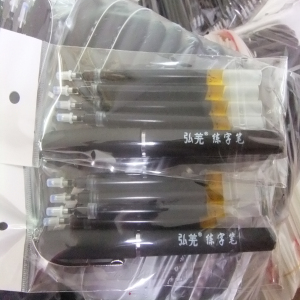 Gel pen,Promotional gel-ink pen with cap,black rubber gel-ink pen,