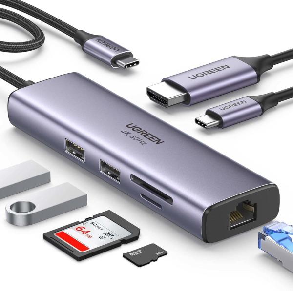 Appareil réseau 7 en 1 Adaptateur Gigabit Ethernet 100W