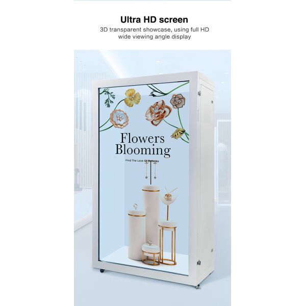 85 inch Indoor 3D Video Holographic transparent display box Lcd showcase Holobox Display Hologram Interactive Cabinet