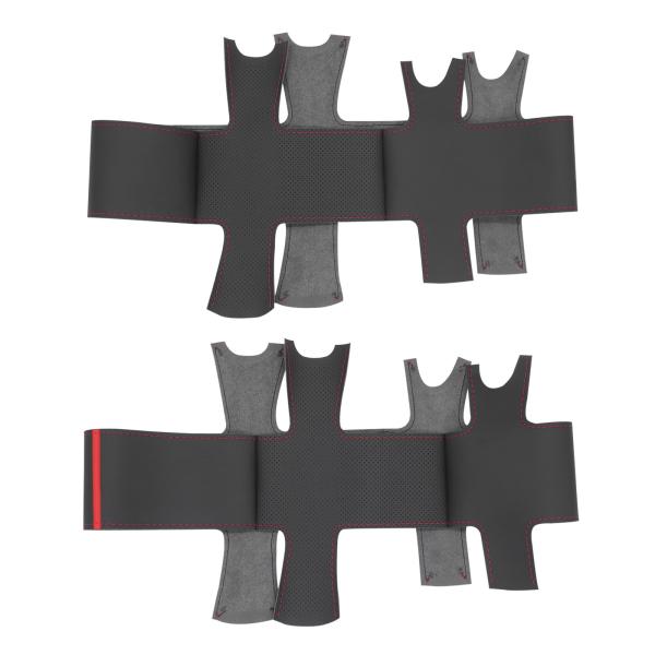 High quality customized hand stitching black leather steering wheel cover for Chevrolet Chevy Silverado 500 1999-2002