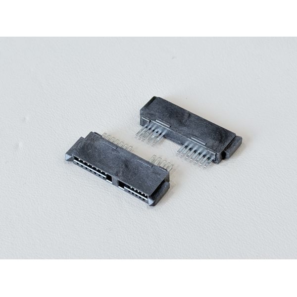 High-Reliability SATA 13Pin 180° Wire Solder Female Connector 1.27mm Pitch | Electrical Signal & Power Terminal Connector for Server, Automotive & Custom Wire Cable Transmission