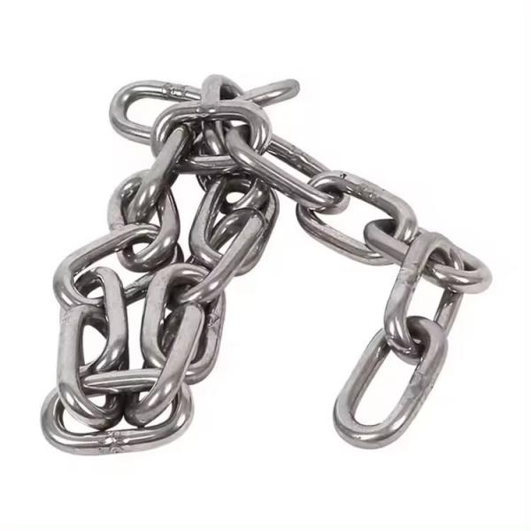 Long Service Life Customized DIN763 766 304 316 Stainless Steel Link Chain for Lifting