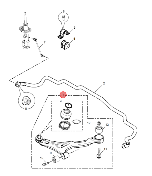 Передняя нижняя рука управления R для MG5/Roewe 350/Roewe 350-15-17 50016100 на 22x15x7 см