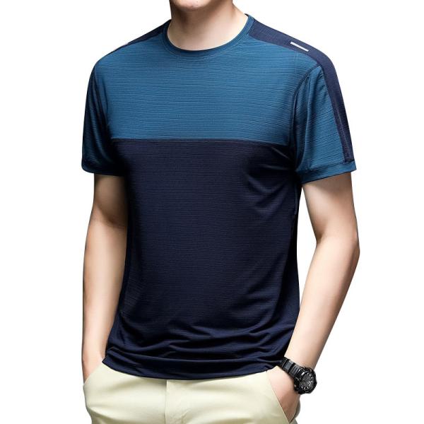 Summer Thin Breathable Running Fitness Loose Short Sleeve T Shirt For Men