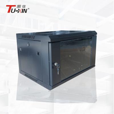 9 U  Network Wall Mount Server Rack 19 Inch 600 Mm * 450 Mm Compatible Reliable Structure