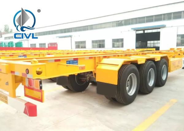 Skeleton Semi Trailer Trucks , 2 or 3 Axles 20ft 40ft Container Trailer