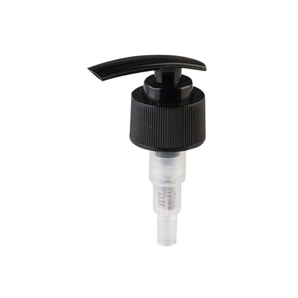 White Ribbed Lotion Pump 24mm 28mm Plastic Lotion Pump Screw-On Soap Dispensing Pump for Bottles