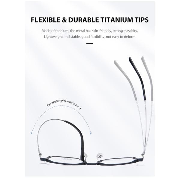 Al Mg Alloy Titanium Frame Glasses Ultra Light Non Prescription