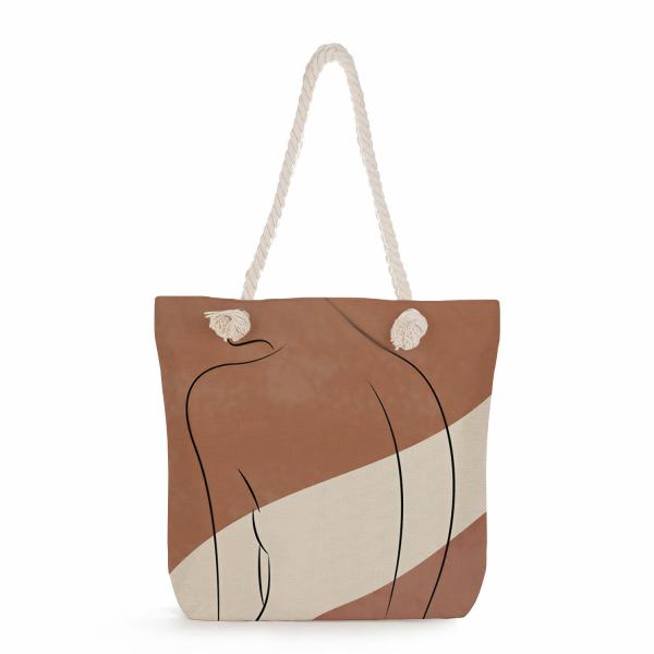Women's Large Tote Bag Custom Canvas Reusable Shopping Bag with Print Pattern