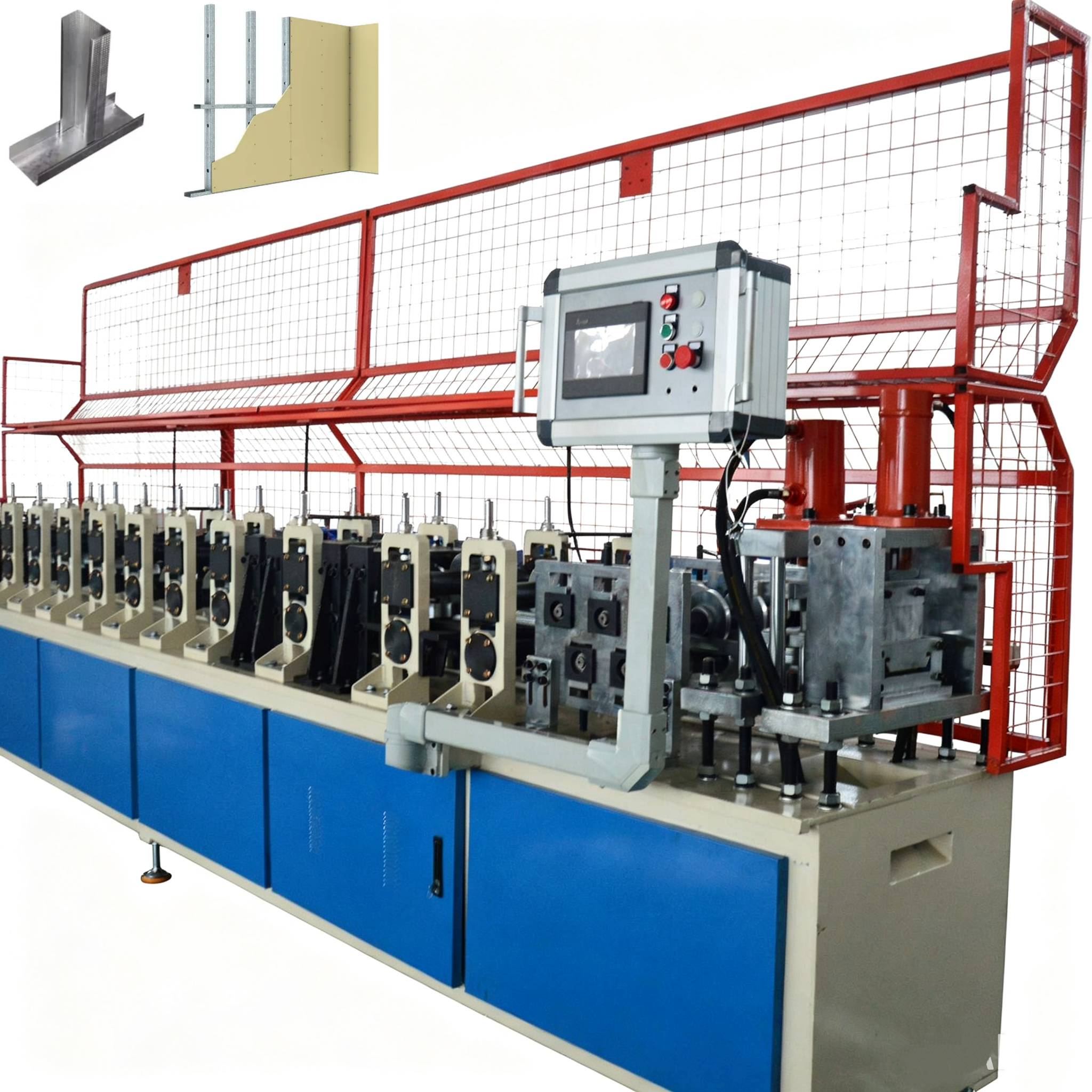 North America Drywall for Metal C U Stud Track Roll Forming Machine Interior Office Partition Partition Wall Ceiling Framing