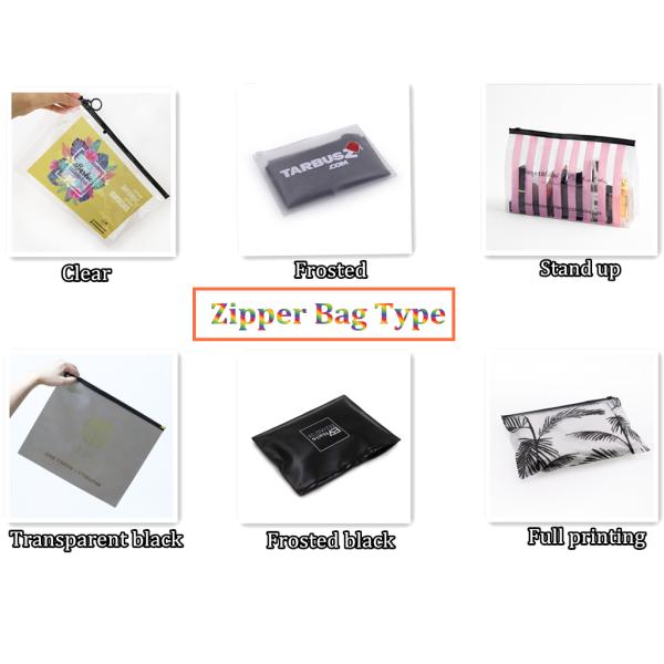 High Quality Custom Black Frosted Pvc Phone Case Slider Zip Lock Pouch Clothing Packaging Zipper Bag With Your Logo