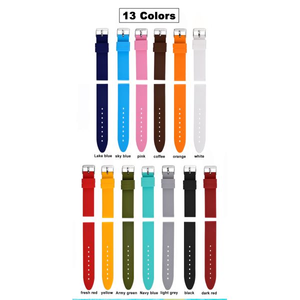 Smooth Surface Silicone Watch Band · 18–24mm | OEM/ODM - China Wholesaler SHX