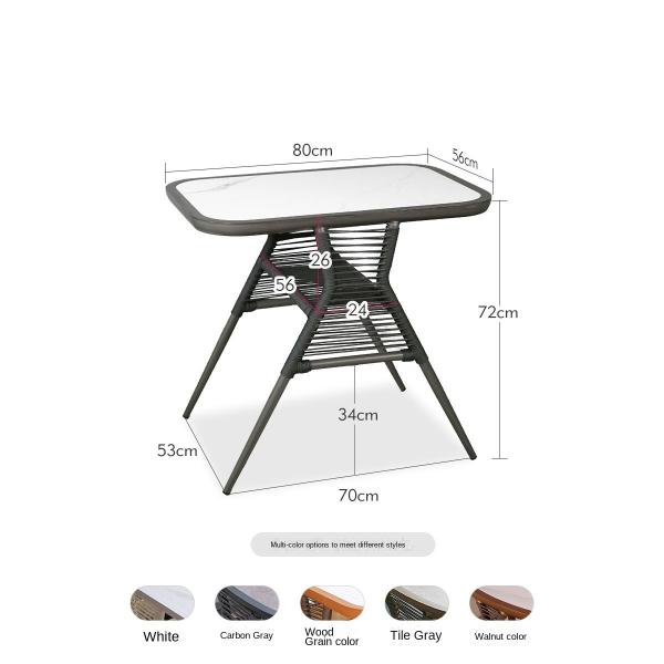 Nature'S Retreat 3 Piece Rock Beam Garden Patio Table And Chair Set